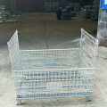 Cesta de almacenamiento de alambre plegable galvanizado